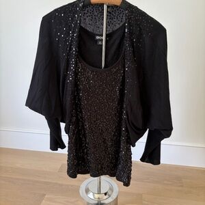 2 piece tank top and cardigan